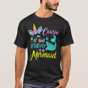 T-shirt Cousin De La Famille Correspondante De Sirène D'An