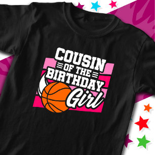 T-shirt Cousin de la fête de basket-ball pour enfants de l