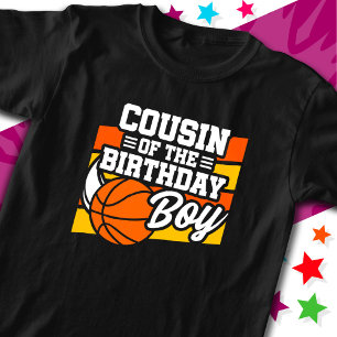 T-shirt Cousin de la fête de basket-ball pour enfants du g