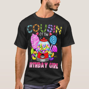 T-shirt Cousin De La Fille Anniversaire Candyland Candy Bi