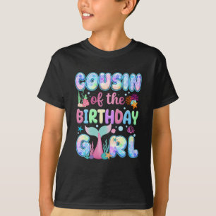 T-shirt Cousin de la fille sirène d'anniversaire Family Ma