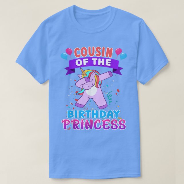 T-shirt Cousin de la Princess Shirt Unicorn Girl (Design devant)