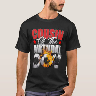 T-shirt Cousin De L'Anniversaire Boy Soccer Anniversaire C