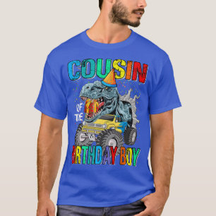 T-shirt Cousin De L'Anniversaire Garçon Monster Camion Din