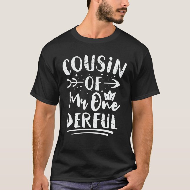 T-shirt Cousin de M. Onederful 1st Birthday Party Matching (Devant)