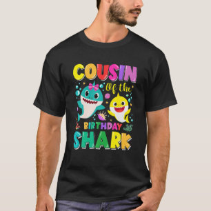 T-shirt Cousin Des Requins D'Anniversaire Garçon Fa Corres