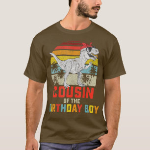 T-shirt Cousin Dinosaur Fille de l'Anniversaire Garçon cor