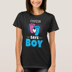 T-shirt Cousin Dit Garçon Bébé Genre Révéler tenue Pregnan