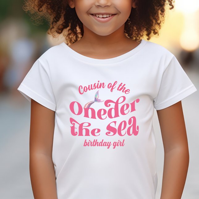 T-shirt Cousin d'Oneder La fille d'anniversaire de la sirè (Créateur téléchargé)