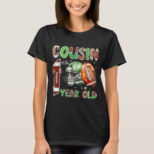 T-shirt Cousin du garçon de 1 an de football pour son 1er
