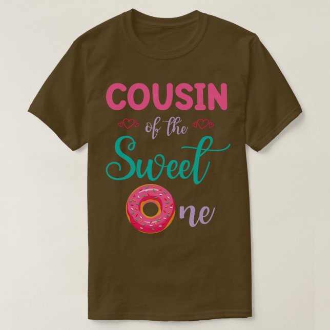 T-shirt Cousin Du Gâteau Doux Un Donut, Joyeux Moi Brothe (Design devant)