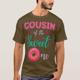 T-shirt Cousin Du Gâteau Doux Un Donut, Joyeux Moi Brothe