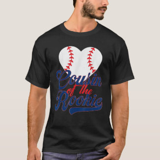 T-shirt Cousin du rookie baseball en bas 1er anniversaire