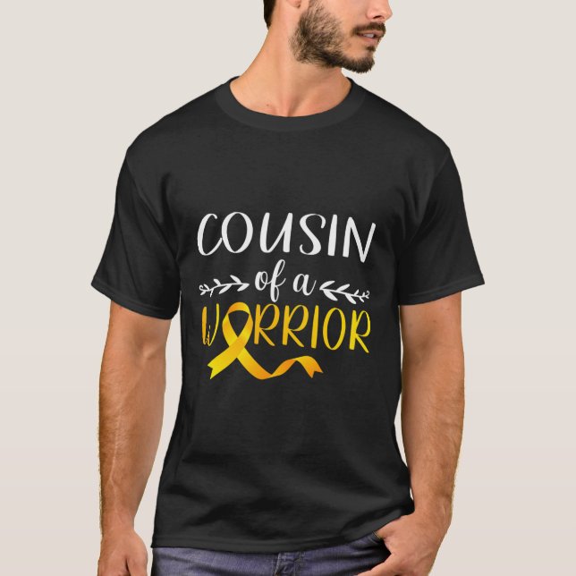 T-shirt Cousin D'Un Guerrier Soutien De Sensibilisation Au (Devant)