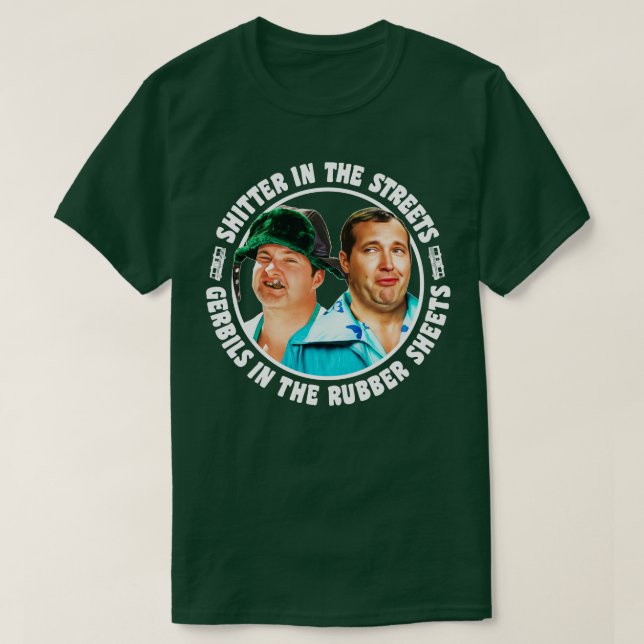 T-shirt Cousin Eddie dans les rues et les feuilles (Design devant)