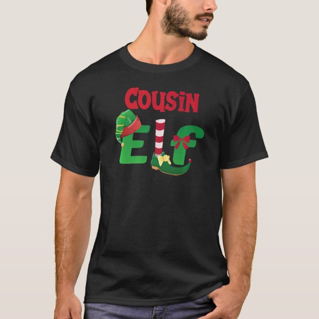 T-shirt Cousin Elf Humor Family Christmas Pajamas (Devant)