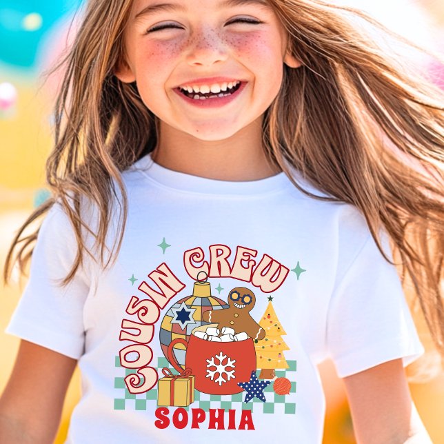 T-shirt Cousin équipage Noël assorti cousins rétro (Créateur téléchargé)