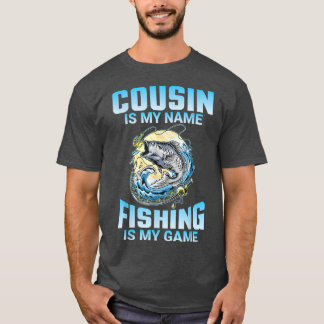 T-shirt Cousin Est Mon Nom Pêche Est Mon Jeu Frère Siste