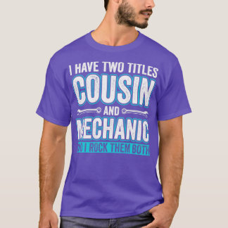 T-shirt Cousin et mécanicien drôle Garage Fixation voiture