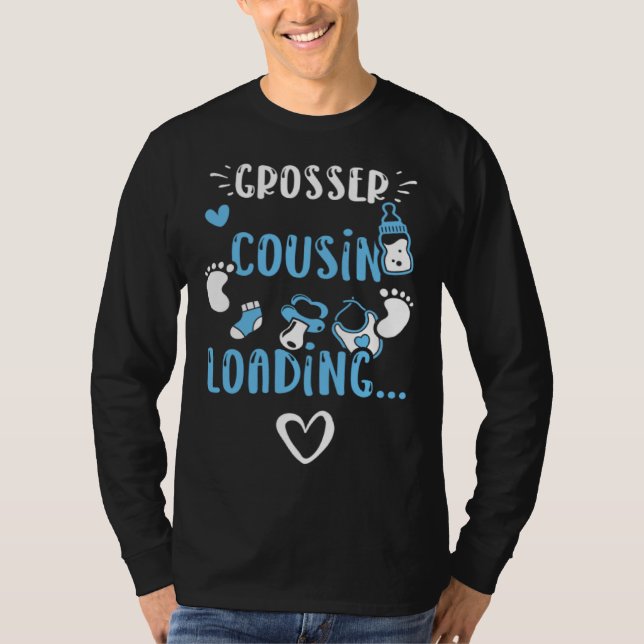 T-shirt Cousin Großer Cousin Loading   Baby Boy Sayings (Devant)