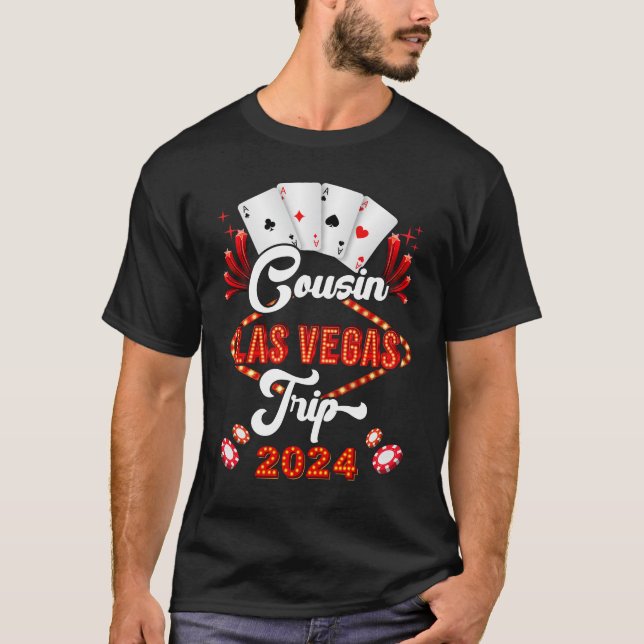 T-shirt Cousin Las Vegas Trip 2024 Family Squad Vacation M (Devant)