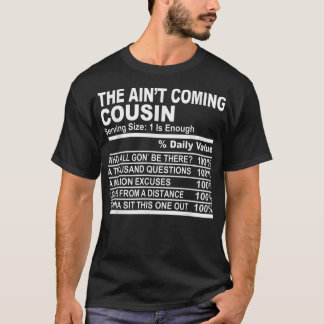 T-shirt Cousin - Les faits nutritionnels - Le Cousin à ven