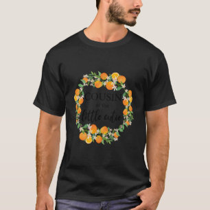 T-shirt Cousin Little Cutie Baby shower Orange 1Ème Birthd