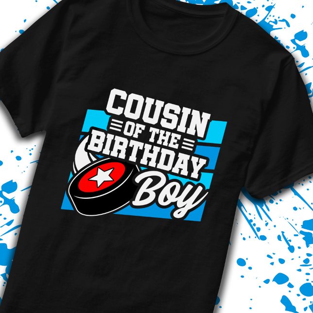 T-shirt Cousin of Birthday Boys Hockey Boys Birthday (Créateur téléchargé)