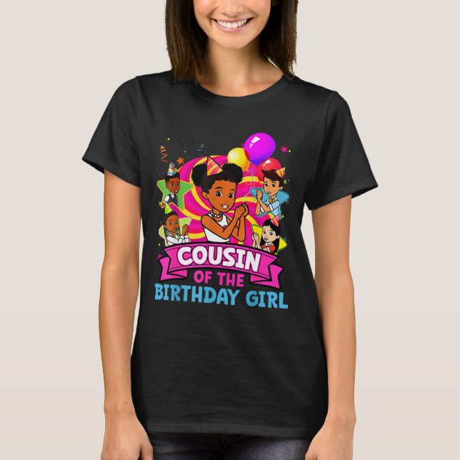 T-shirt Cousin Of Birthday Girl Gracie Nk Doll Family Deco (Devant)