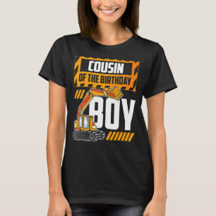 T-shirt Cousin Of The Birthday Boy Construction Famille Ma
