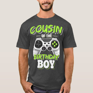 T-shirt Cousin of the Birthday Boy Matching Vidéo Jeu Bir
