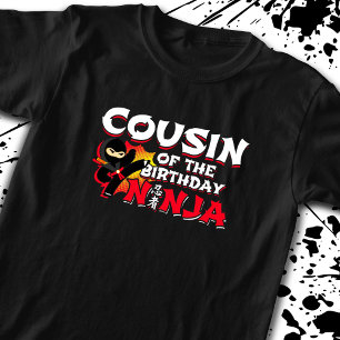 T-shirt Cousin of the Birthday Ninja - Anniversaire