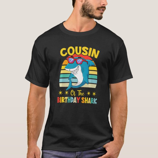 T-shirt Cousin Of The Shark Birthday Family Matching Birth (Devant)