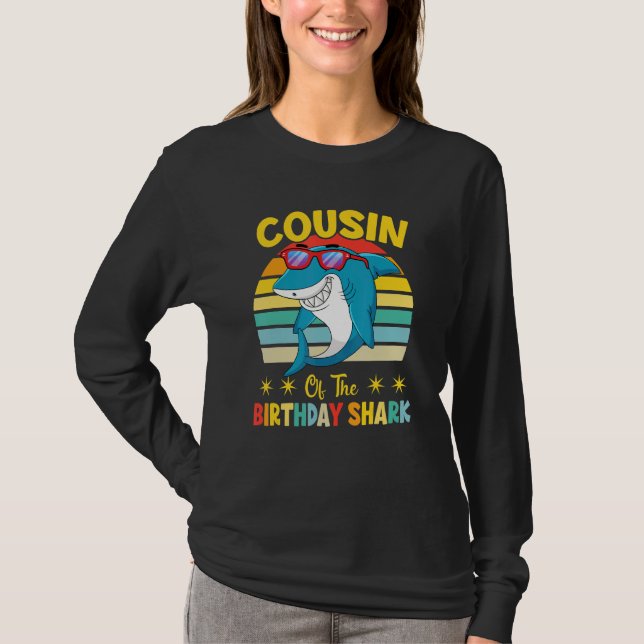 T-shirt Cousin Of The Shark Birthday Family Matching Birth (Devant)