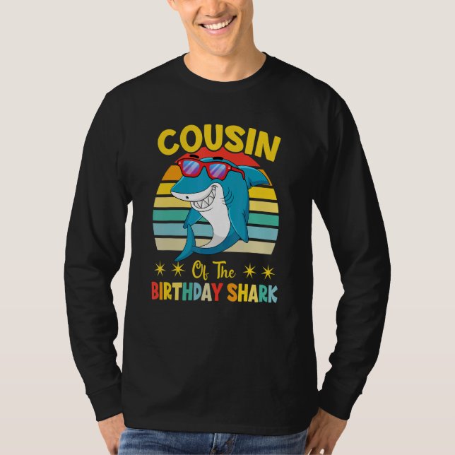 T-shirt Cousin Of The Shark Birthday Family Matching Birth (Devant)