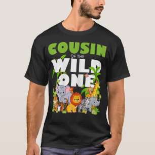 T-shirt Cousin of the Wild One Zoo Anniversaire Safari Jun