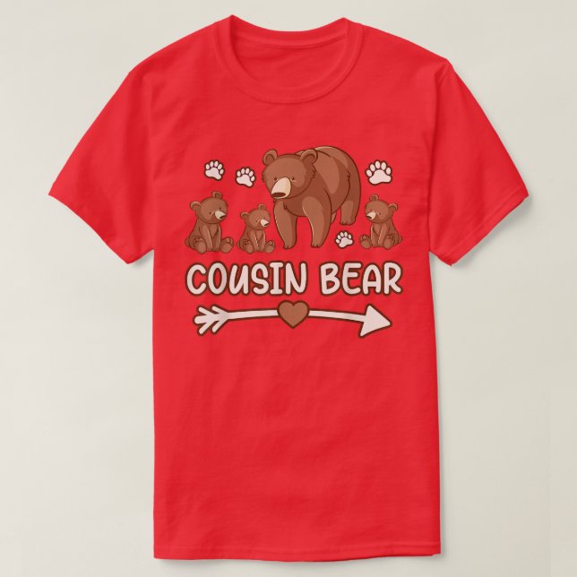 T-shirt cousin ours 3 petits tee - shirt, cousin ours tshi (Design devant)