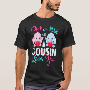 T-shirt Cousin Rose Ou Bleu Vous Aime Eléphants Bébé Gende