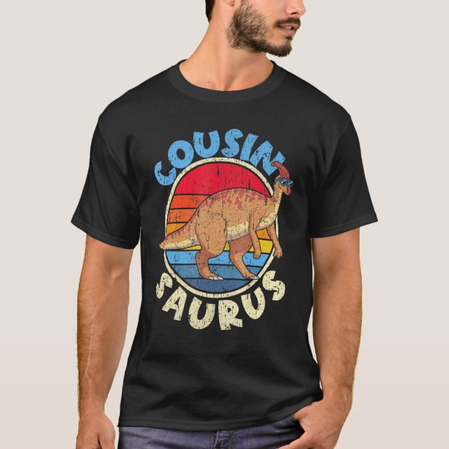 T-shirt Cousin Saurus I Parasaurolophus I Famille Correspo (Devant)
