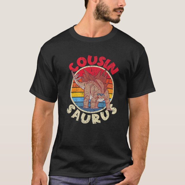 T-shirt Cousin Saurus I Stegosaurus Stenops I Family Match (Devant)