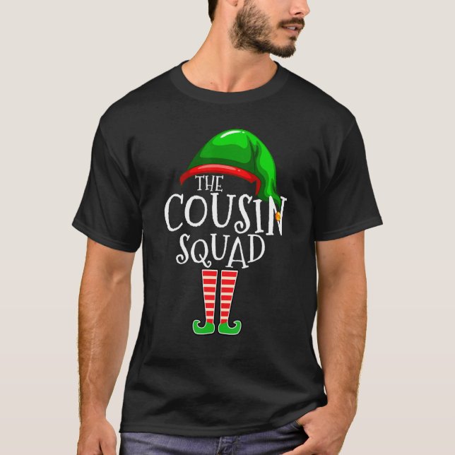 T-shirt Cousin Squad Elf   Family Matching Group Christmas (Devant)