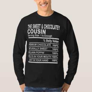 T-shirt Cousin sucré et chocolaté drôle cousins de famille