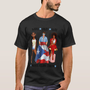 T-shirt cousine afro-portoricaine drapeau féminin de Porto