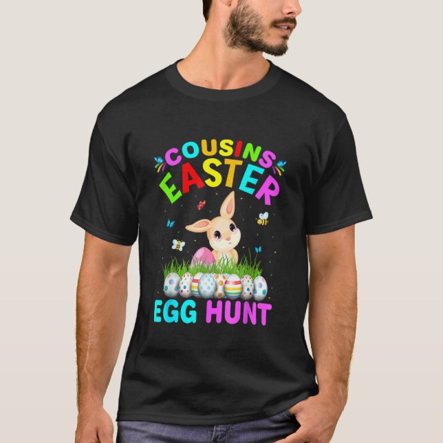 T-shirt Cousins Chasse aux oeufs de Pâques Oeufs de Pâques (Devant)