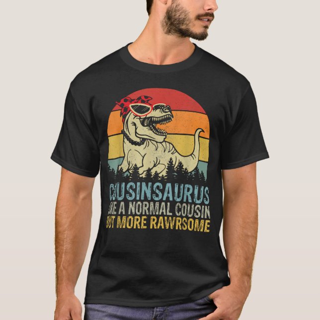 T-shirt Cousinsaurus Comme un cousin normal mais plus (Devant)