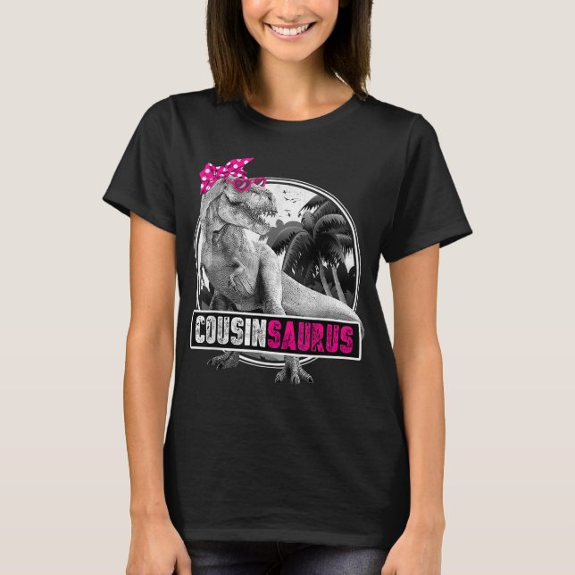 T-shirt Cousinsaurus pour filles T-Rex Cousin Dinosaur (Devant)
