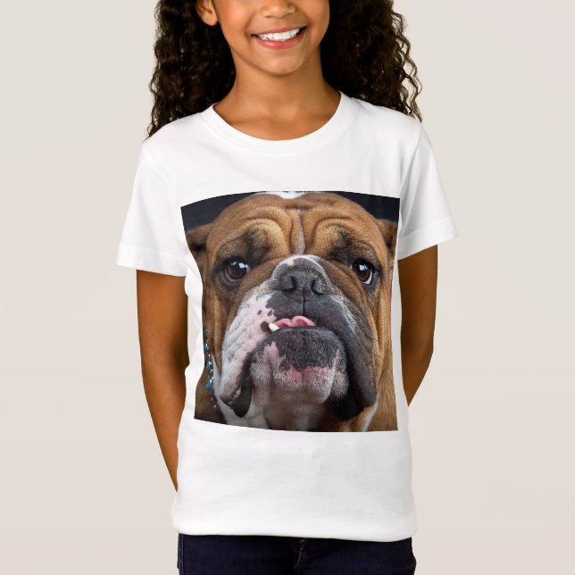 T-Shirt Coussin de jet de Bouledogue Anglais (Devant)