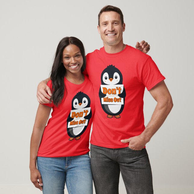 T-shirt Coussin de lancer Ne manquez pas Penguin (Unisexe)