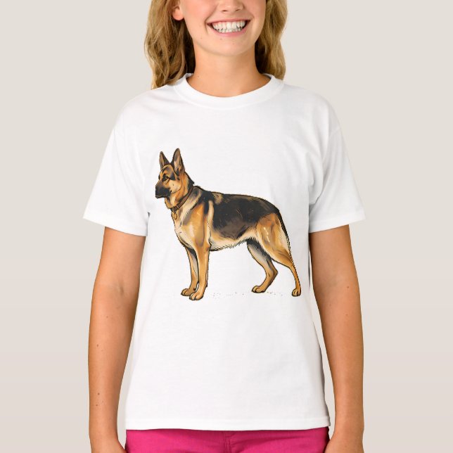 T-shirt Coussin double face avec Bergère Allemande (Devant)