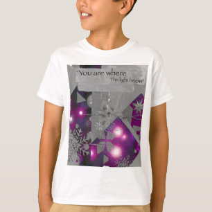 T-shirt Coussin lumineux gemme violette